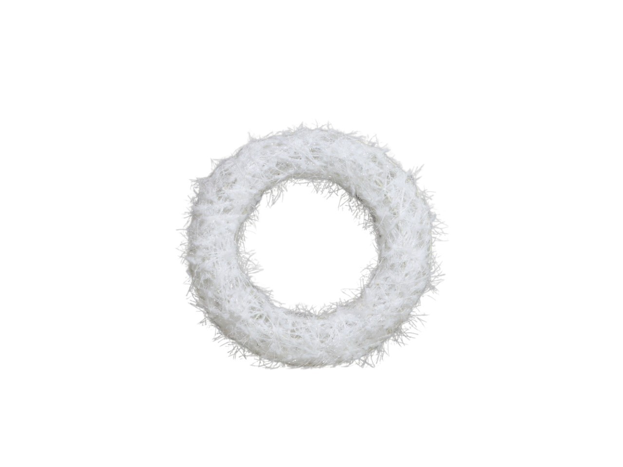 Kranz Wolle weiß m. Glitzereffekt D23cm