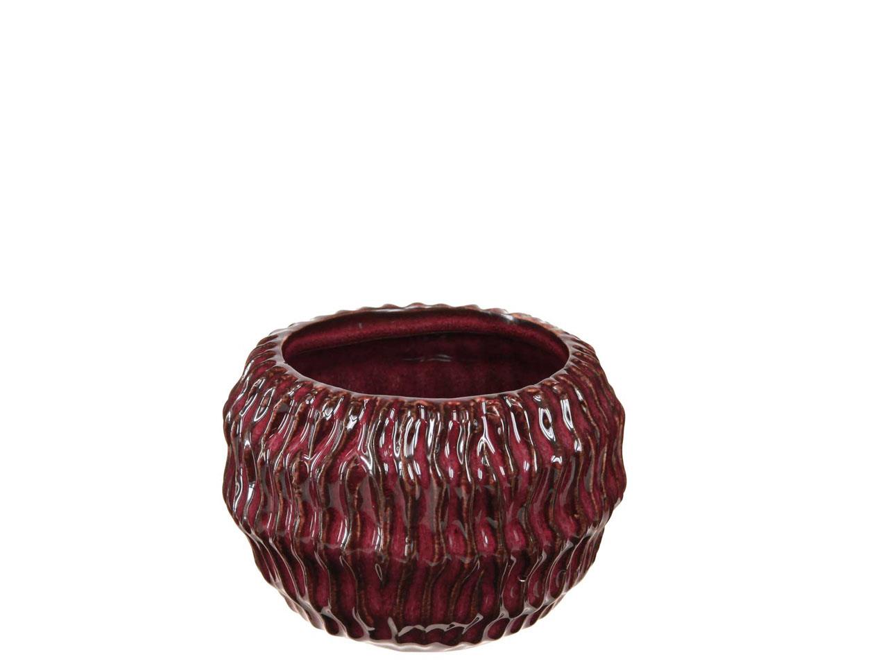 Übertopf Keramik bordeaux D14,5cm