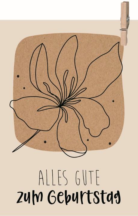 Minikarten Alles Gute zum Geburtstag 7,5x5 cm