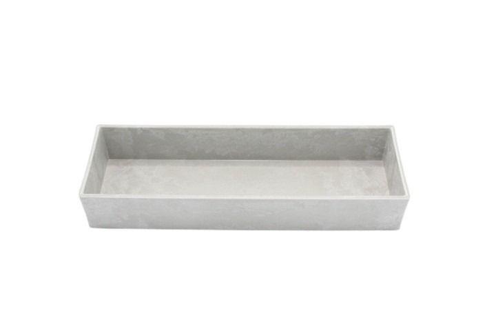 Tablett rechteck KARA Kunststoff hellgrau L32x10,5xH5cm