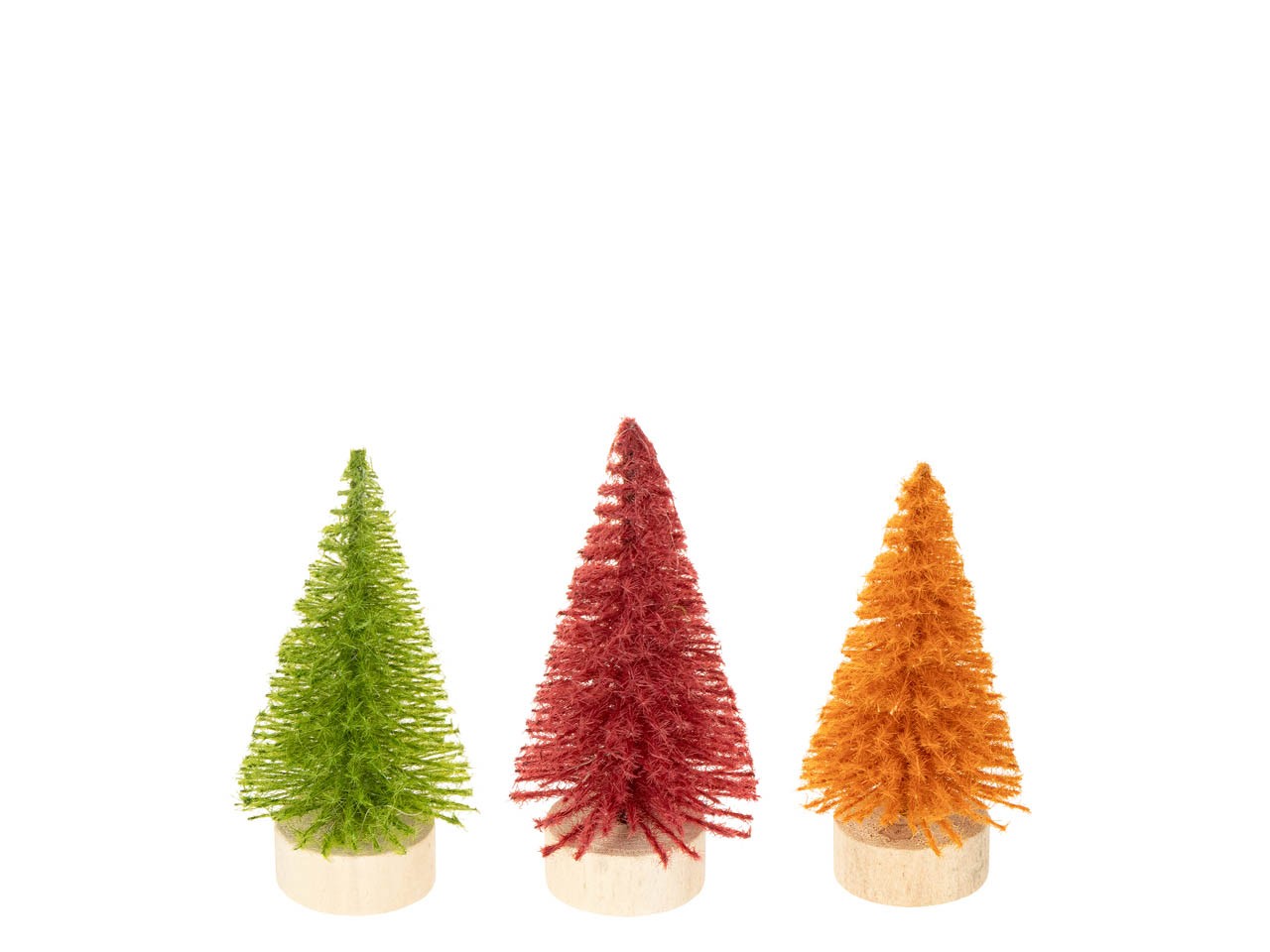Tannenbaum auf Holzsockel Kunststoff farbmix H10,5cm