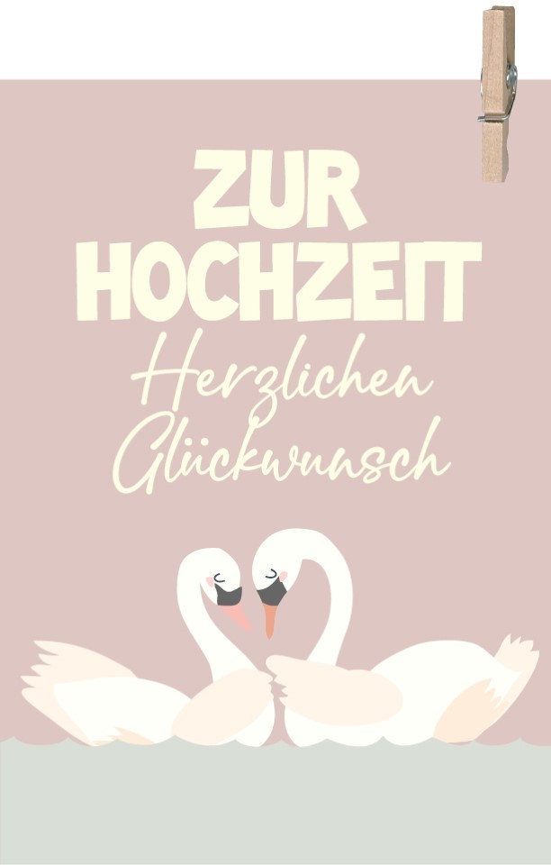 Minikarten Zur Hochzeit Herzlichen Glückwunsch 7,5x5 cm