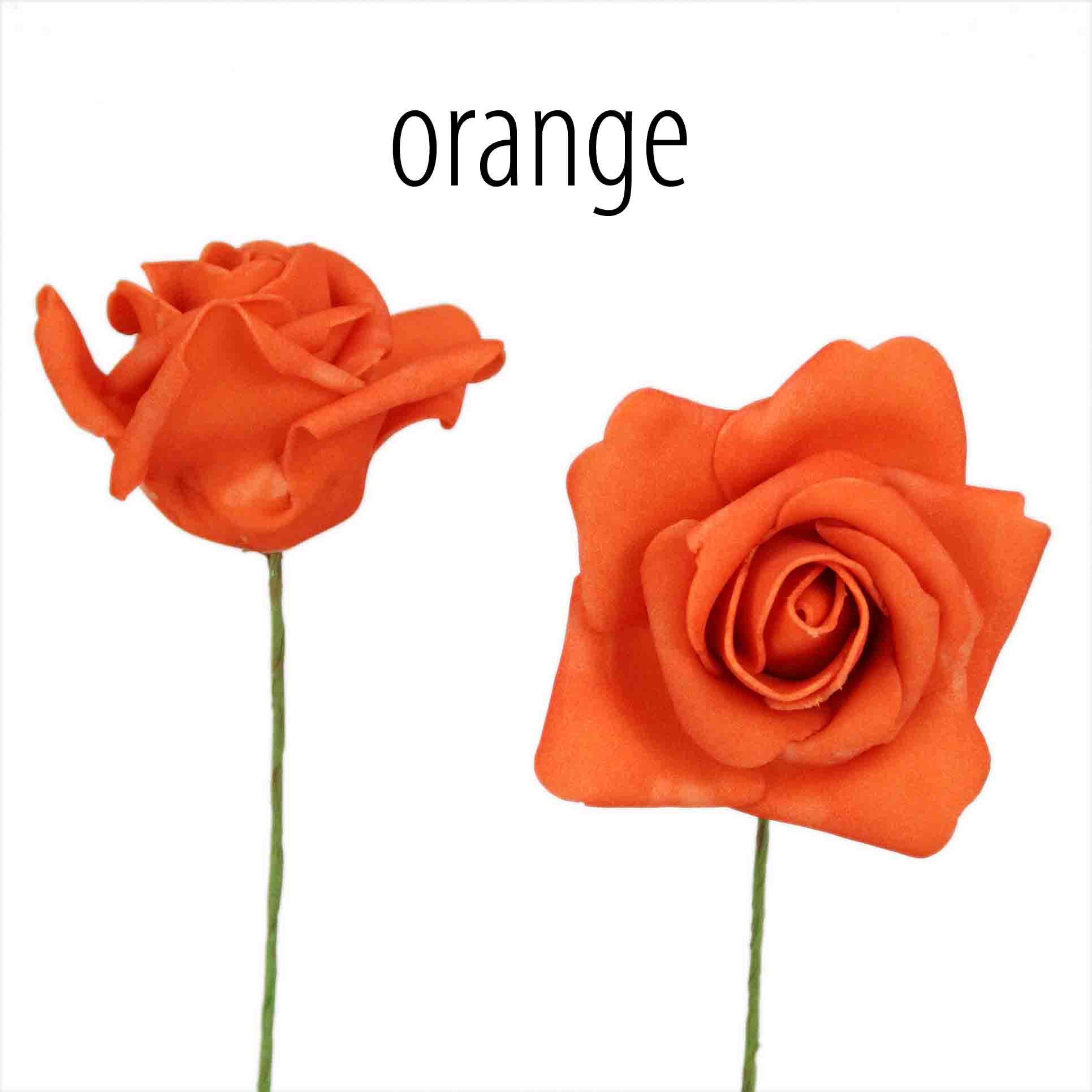 Foam-Rose Clara 5cm orange