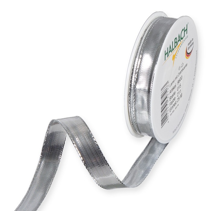 Band Lame 15 mm 25 Meter silber