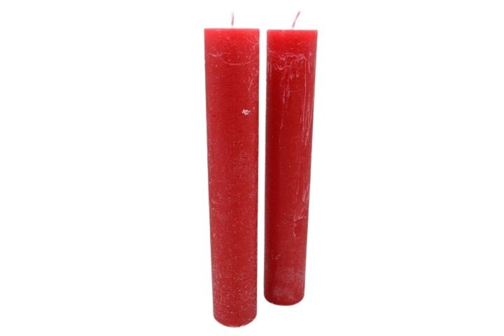 Stabkerze Rustika H300/50mm rot