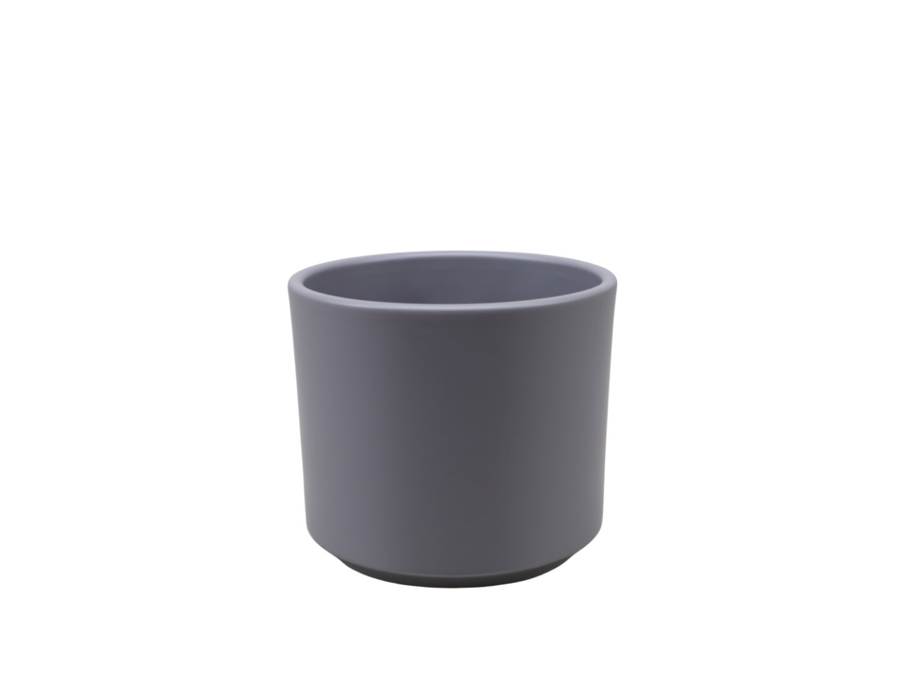 Keramikübertopf Cilindro basaltgrau matt D12cm