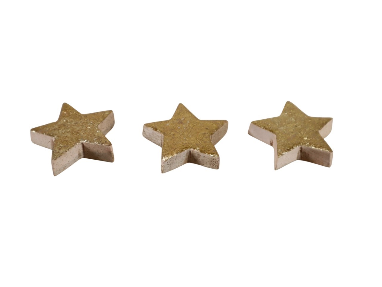 Sterne Mangoholz gold D5x1cm