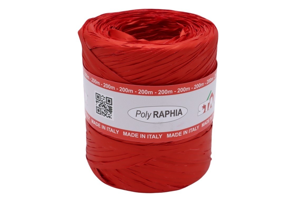 Polyraphia 15mm 200 Meter, rot  -00