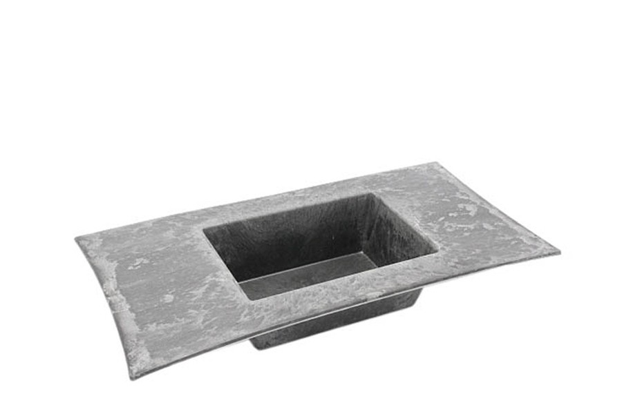 Steckgefäß KARA anthrazit-natur Plastik L30x15cm