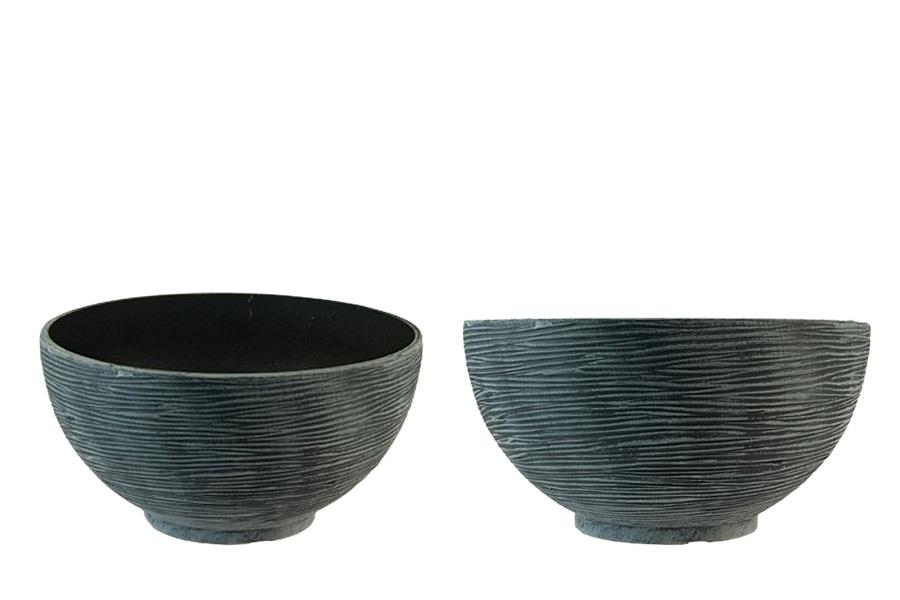 Schale rund Resin dunkelgrau D45cm Schale rund Resin dunkelgrau D45cm