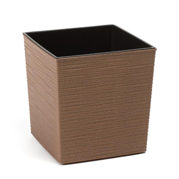 Eco Topf Plastik 25cm eckig naturalwood m.Einsatz 836-38 Eco Topf Plastik 25cm eckig naturalwood m.Einsatz 836-38