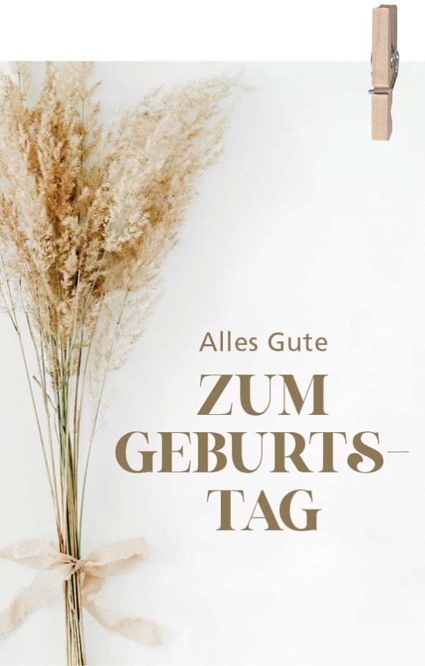 Minikarten Pampas Alle Gute zum Geburtstag 7,5x5 cm