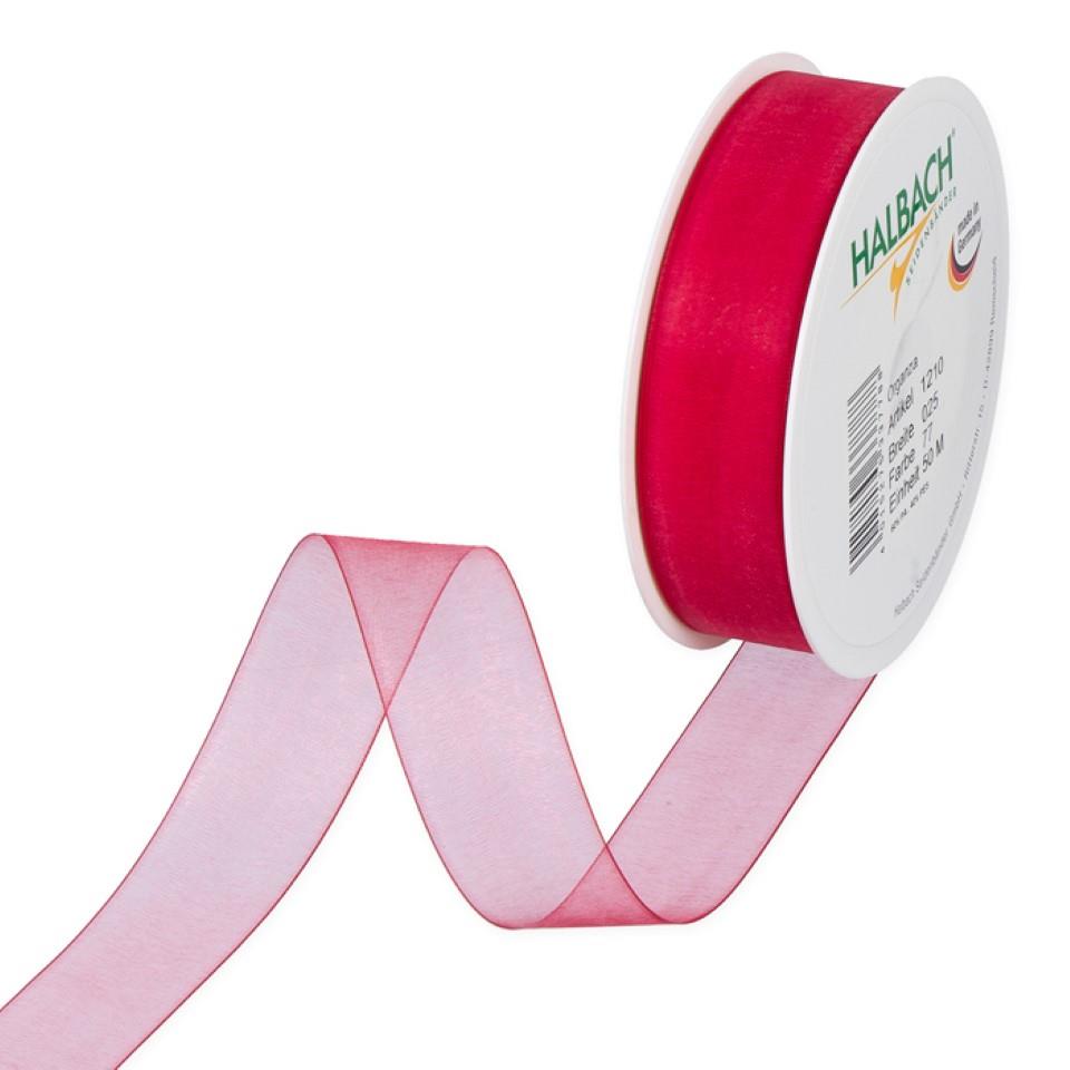 Organza 25mm o.Dr. rot77