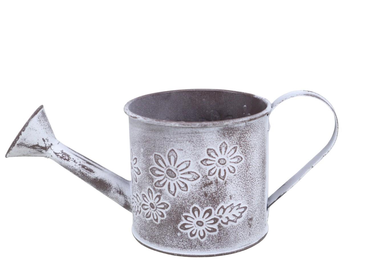 Gießkanne Flower Metall D 10,5 cm naturwashed