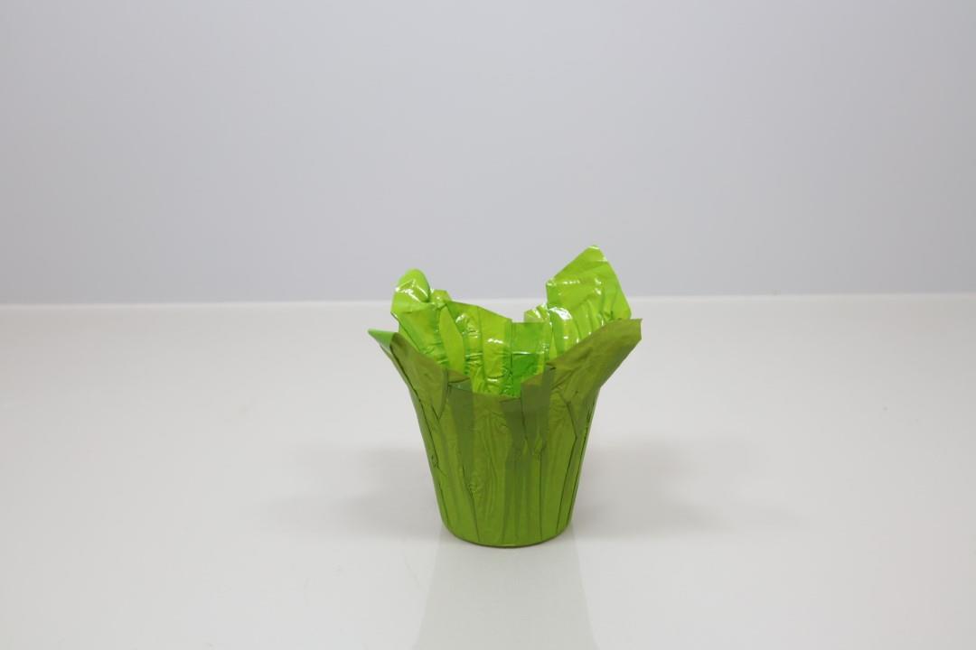 Deco Wraps Ribbed Kraft Papier  wasserfest grün 9cm