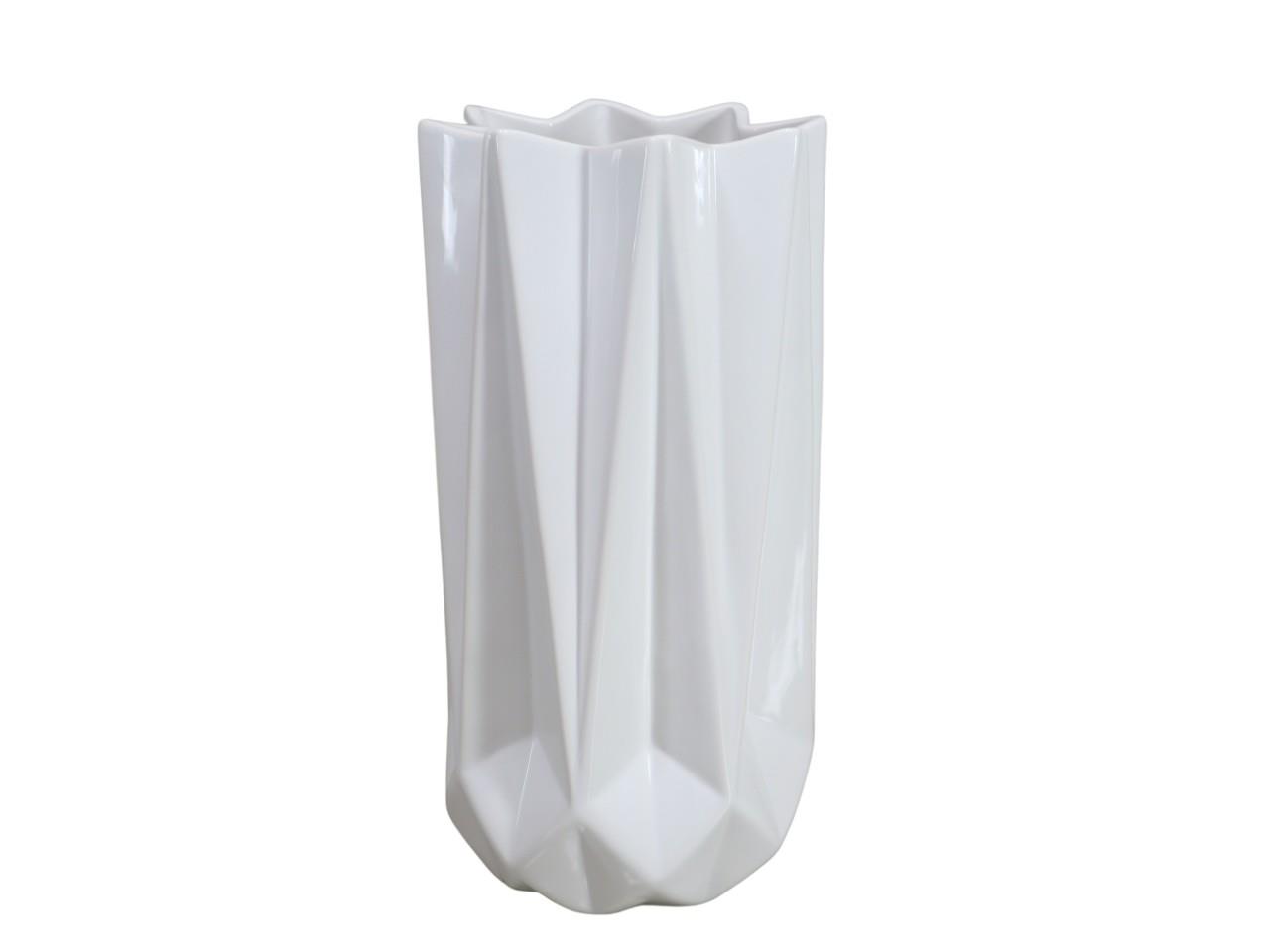 Keramikvase Okto weiss D 16 cm H 31 cm
