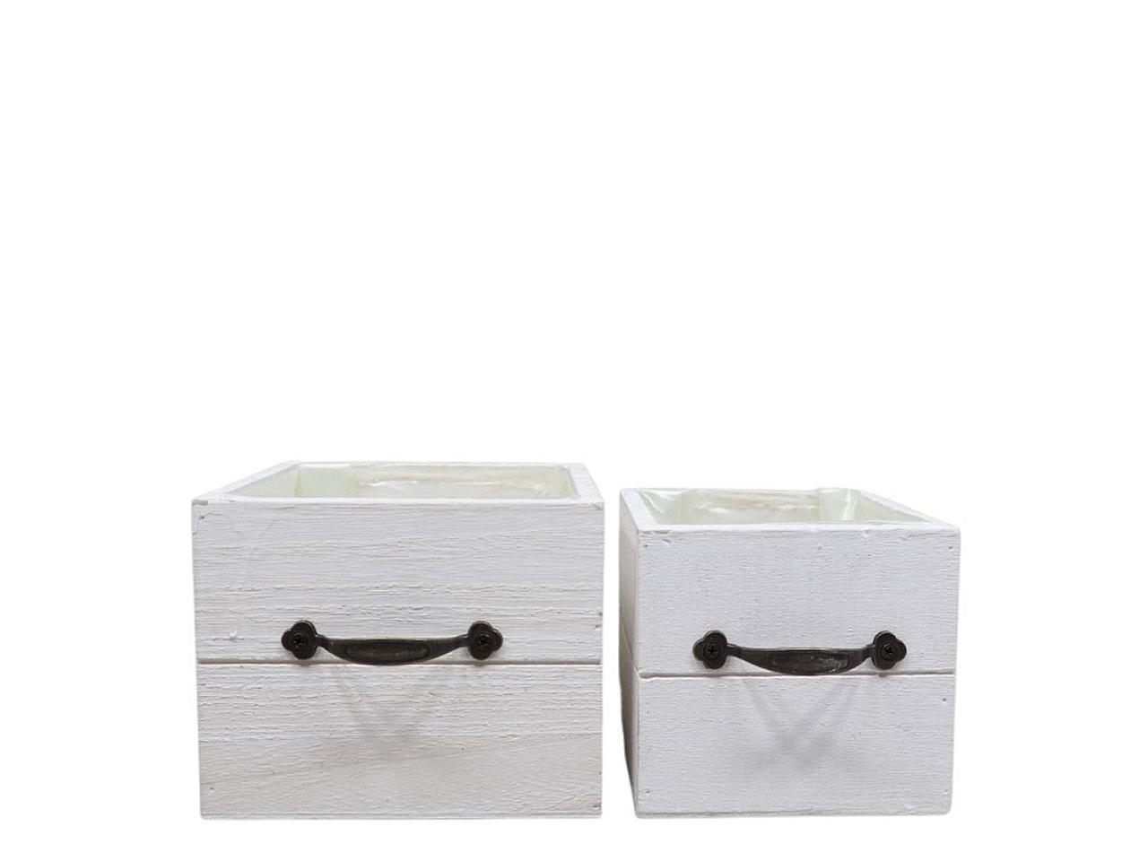 Schubladen Inga Holz weiss Set/2 D15+12cm Schubladen Inga Holz weiss Set/2 D15+12cm