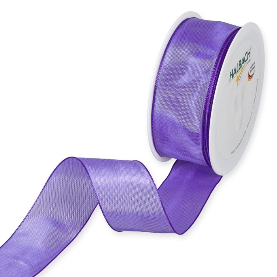 Drahtkantenband 40mm flieder 423