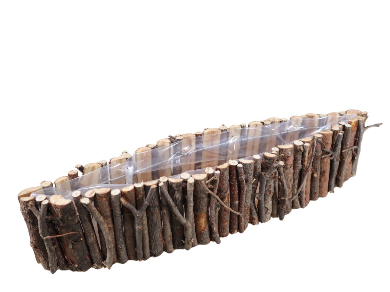 Schiffchen Haselnusszweig natur 50x12xHöhe10 cm