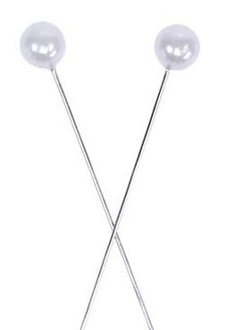 Perlennadeln/Pin Kunststoff weiß D6mm L60mm 500 Stück