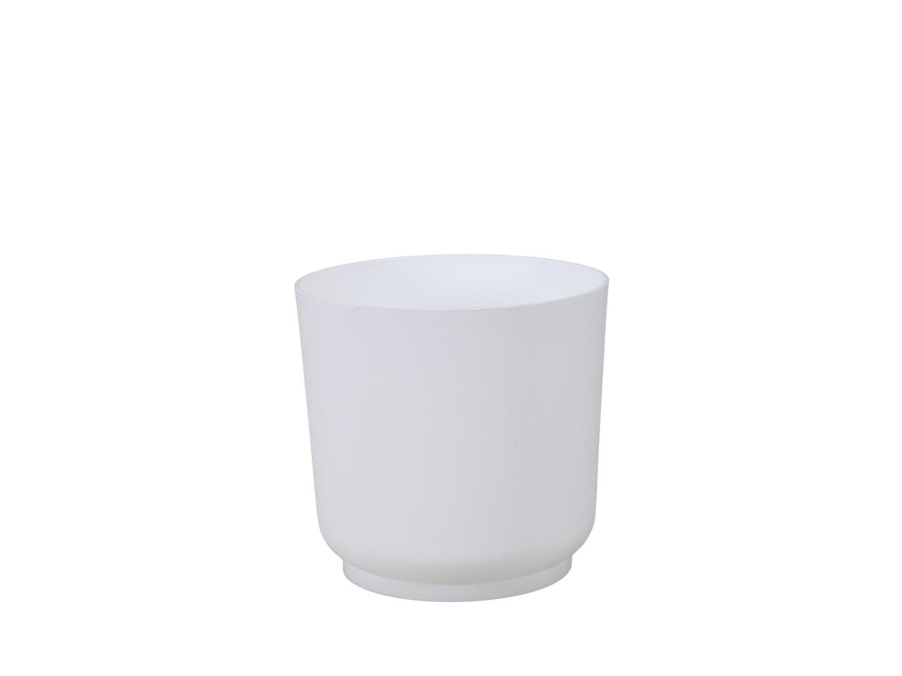 Topf Satina Eco Wood Plastik recycled weiß D13cm Topf Satina Eco Wood Plastik recycled weiß D13cm