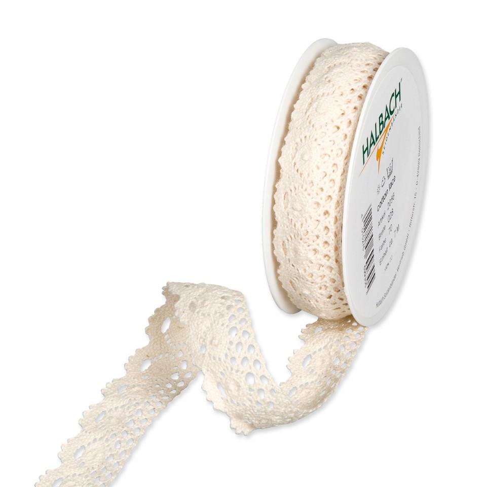 Häkelspitze Baumwolle 28 mm 7 Meter cream 70