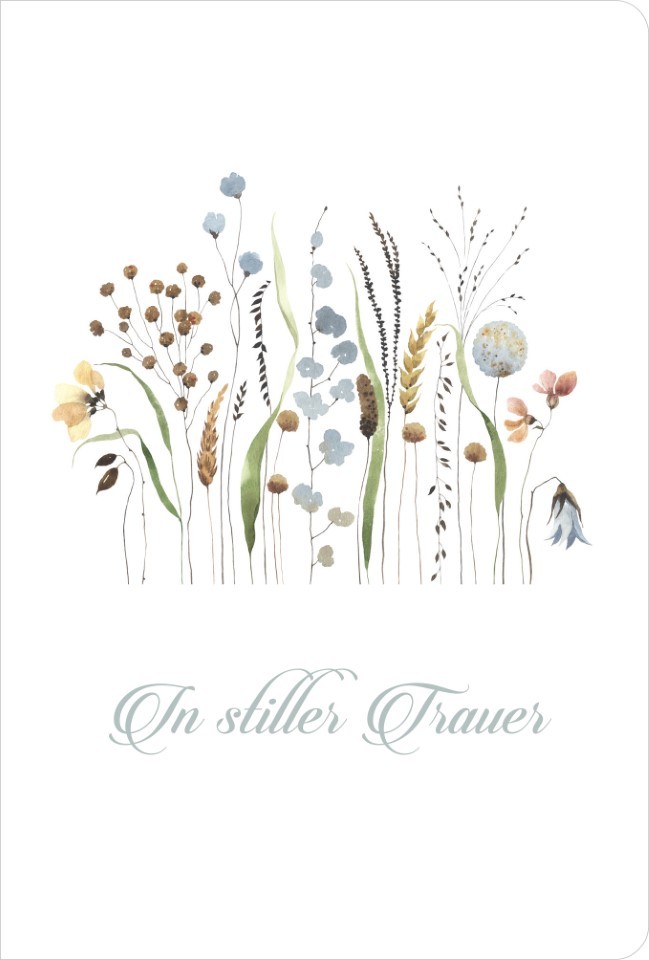 Trauerkarten Water In stiller Trauer 11,5x17 cm