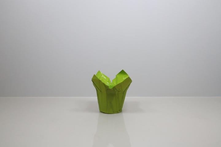 Deco Wraps Ribbed Kraft Papier  wasserfest grün 15cm