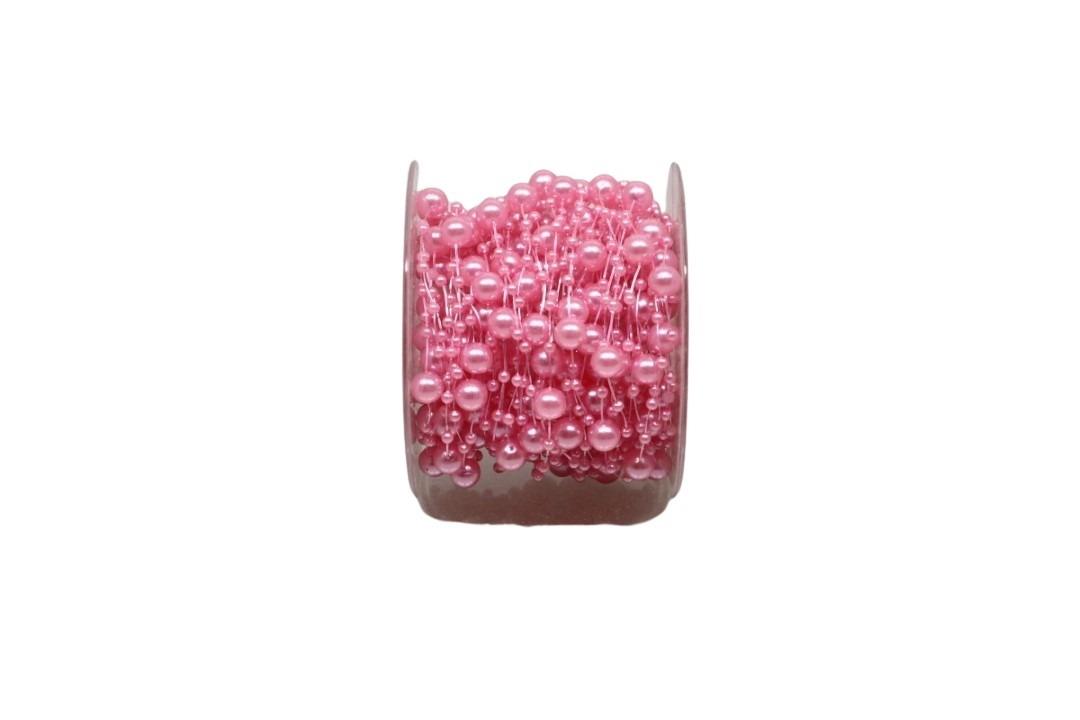 Band Svenja 6 mm 15 Meter (Perlenschnur) pink Band Svenja 6 mm 15 Meter (Perlenschnur) pink