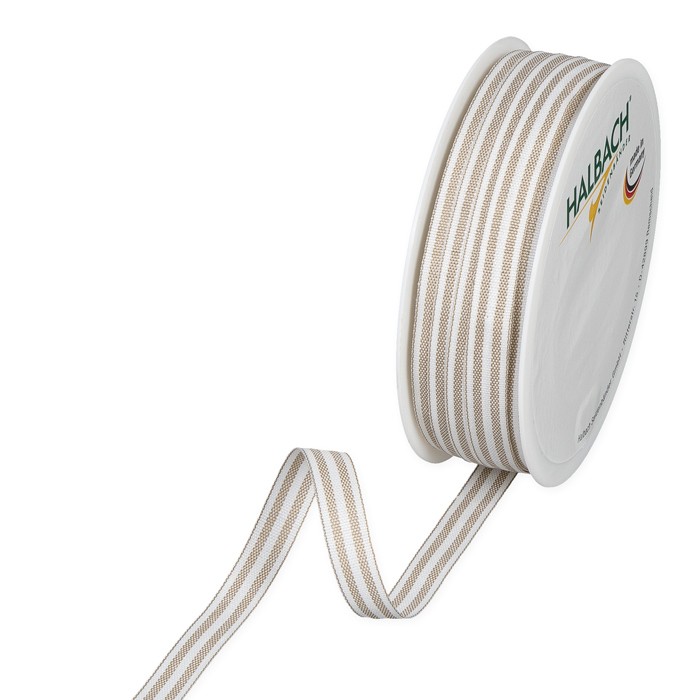 Streifenbändchen 10 mm 35 Meter linen 72