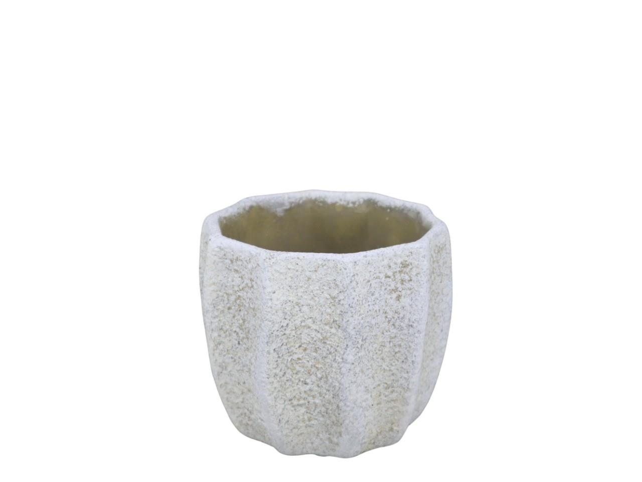 Pflanztopf Zement Cracle D11cm creme