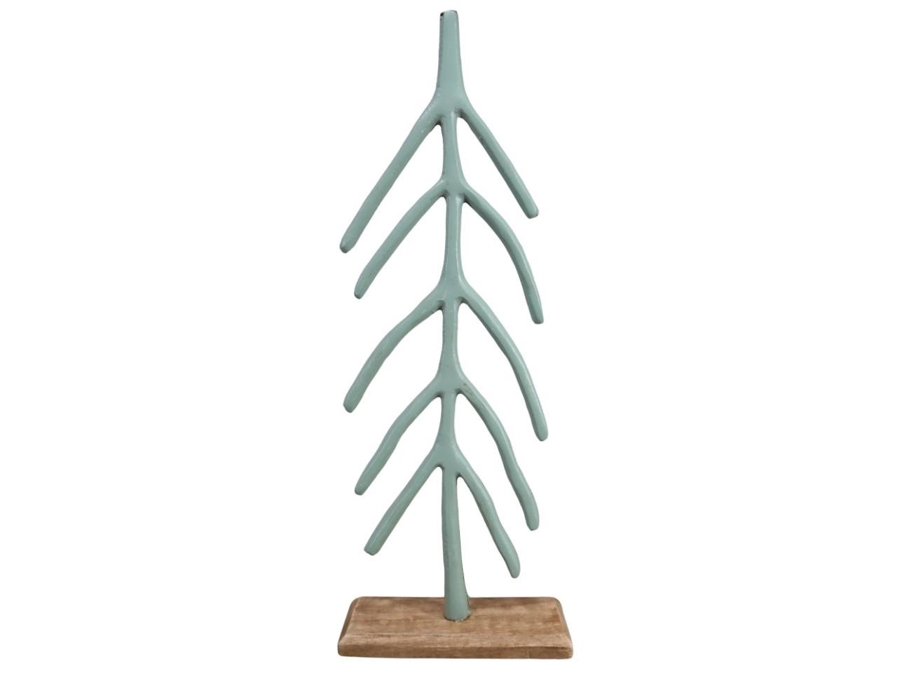 Tannenbaum stehend Aluminium khakigrün auf Holzfuß H51x17cm Tannenbaum stehend Aluminium khakigrün auf Holzfuß H51x17cm