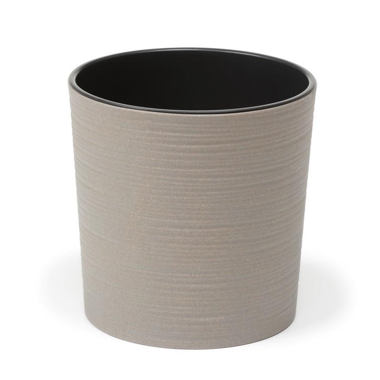 Eco Topf Plastik 30cm rund taupe m.Einsatz 844-27