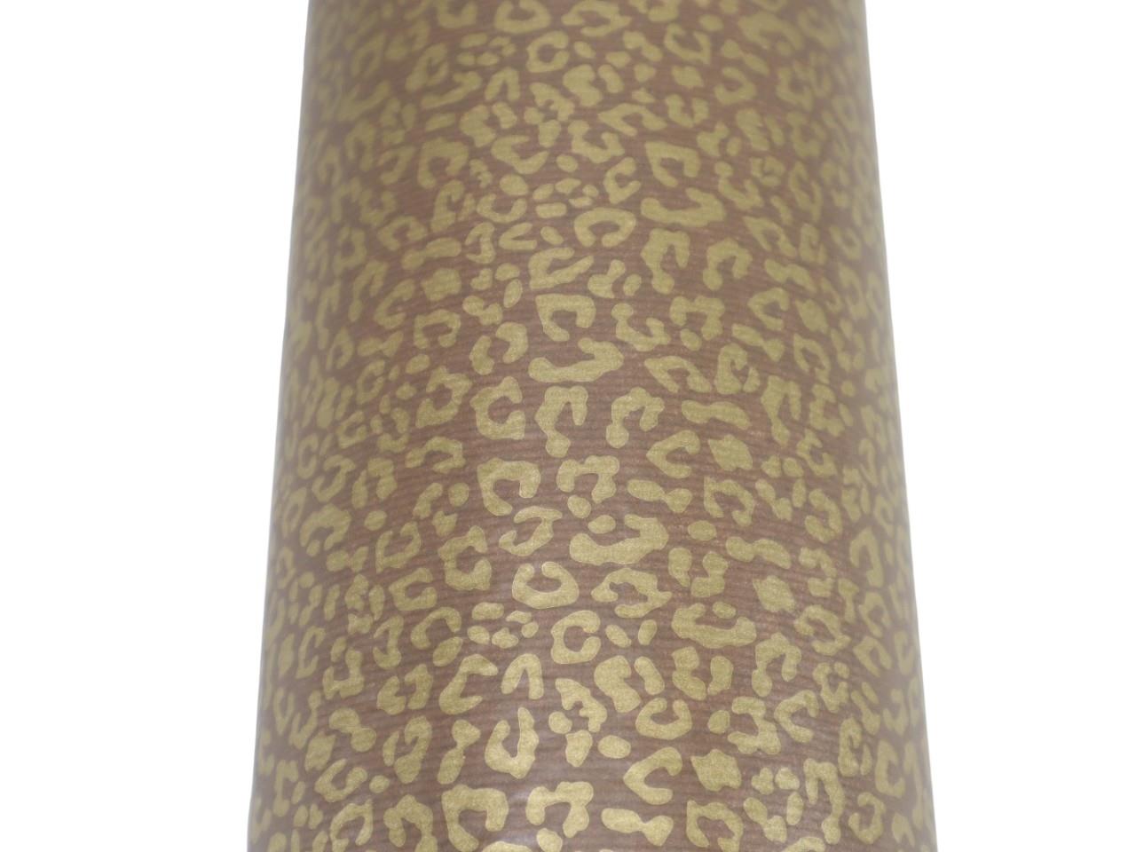 Blumenseide 50cm 6kg, LeoPrint schoko/gold NETTO Blumenseide 50cm 6kg, LeoPrint schoko/gold NETTO