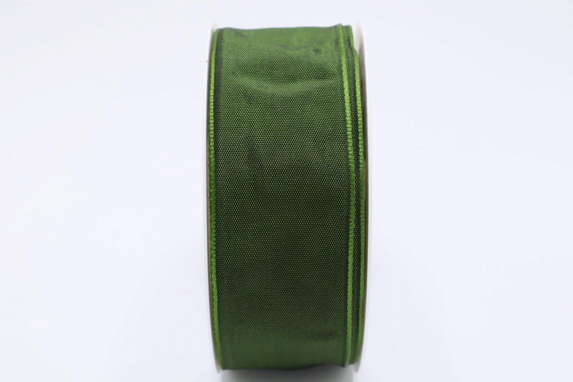 Drahtkantenband 40mm dark green 548