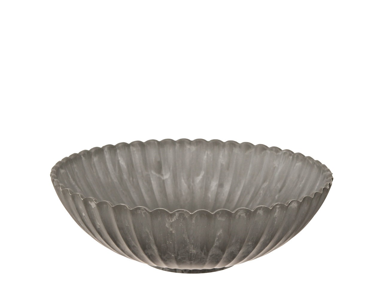 Schale Rille KARA grau Plastik D22cm