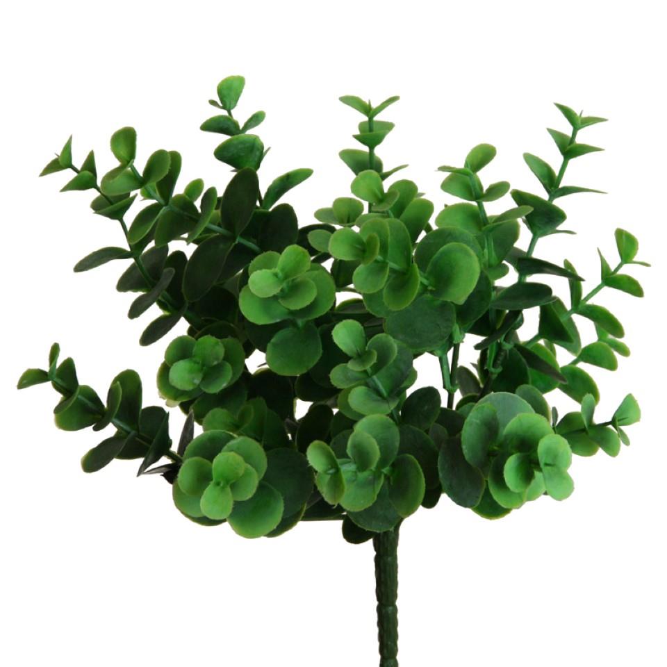 Eukalyptus Busch Plastik grün-betaut H28cm
