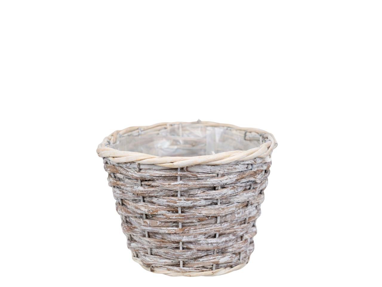 Korb rund Weide D17H12cm naturwashed