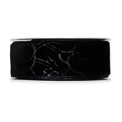 Samt-Trauerband 38 mm 6 Meter schwarz 100 Samt-Trauerband 38 mm 6 Meter schwarz 100