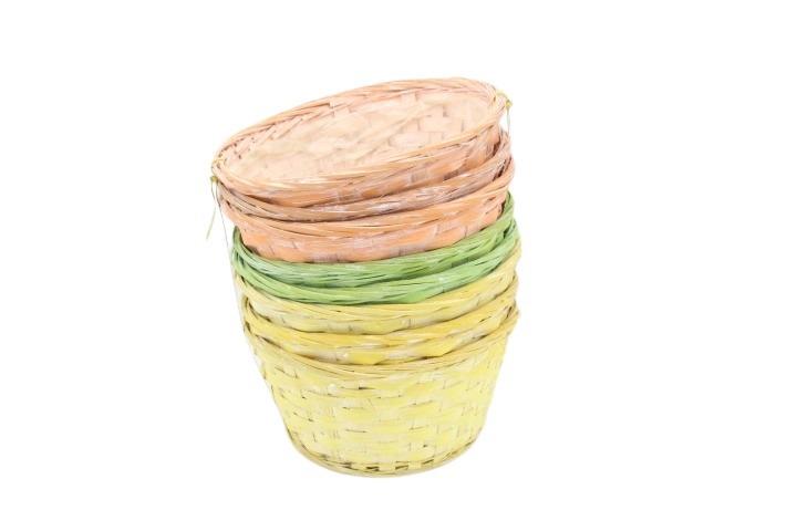 Bambuskorb rund D20cm frühlingsmix