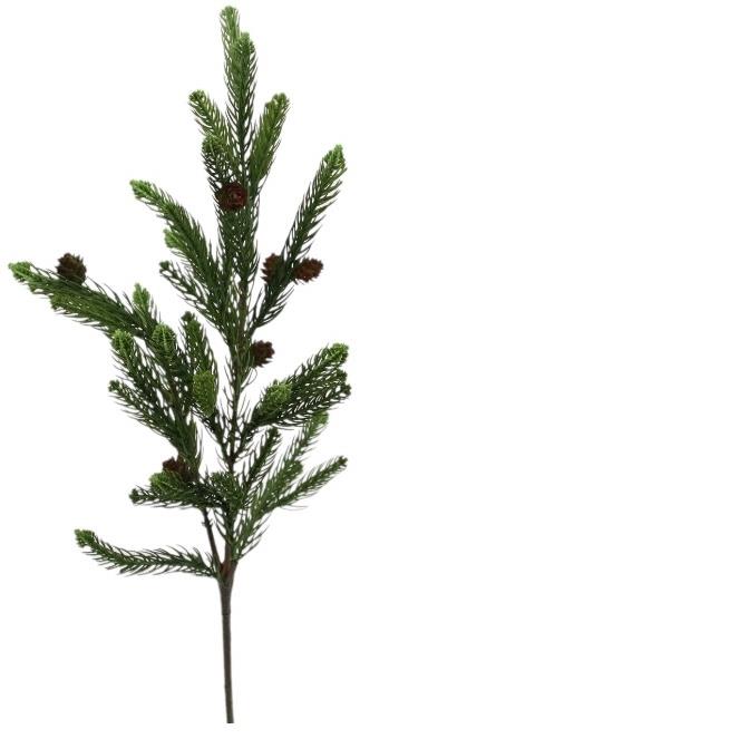 Tannenzweig m. Zapfen 76cm grün