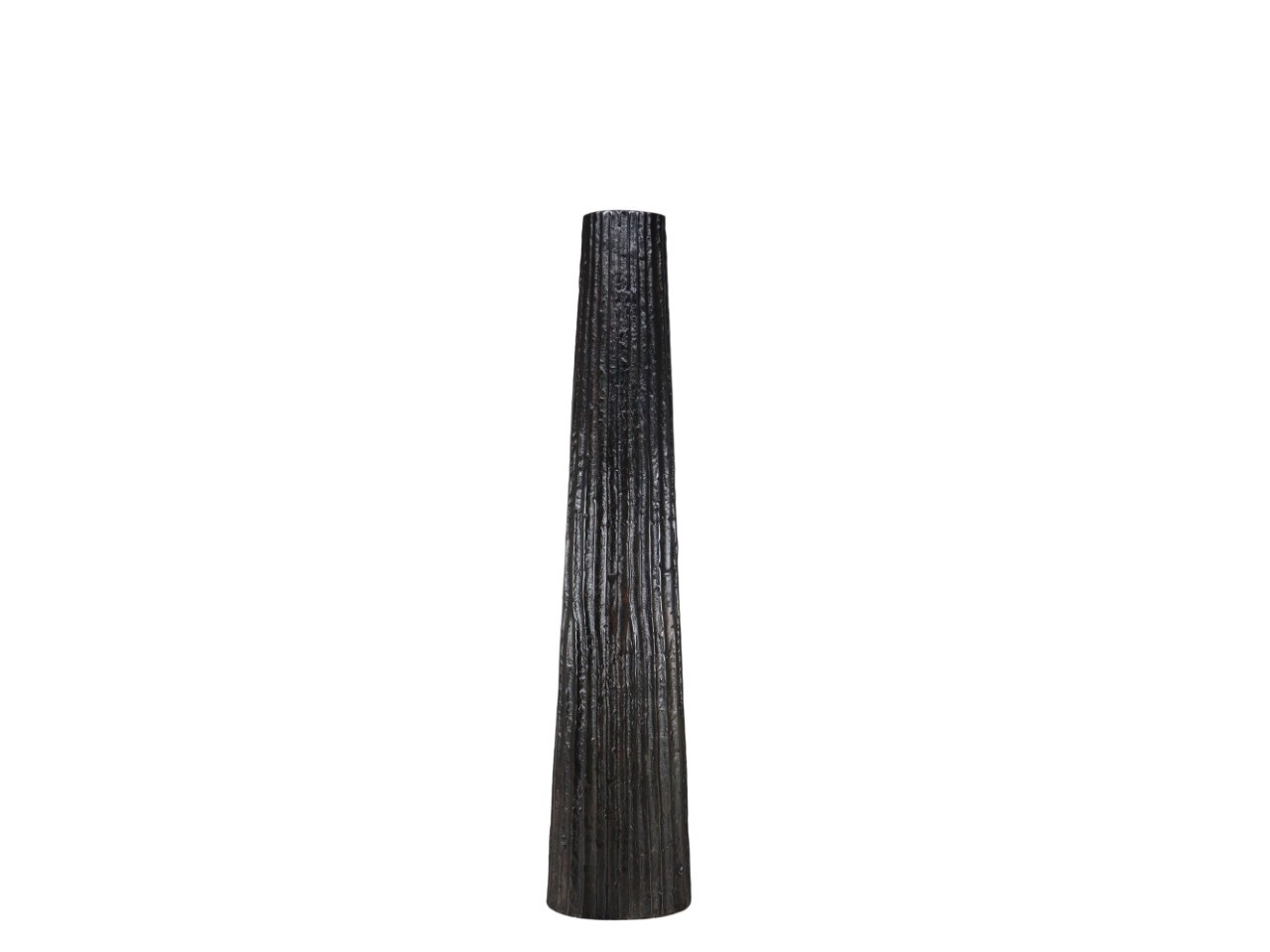 Vase  Aluminium schwarz H123x13x25cm