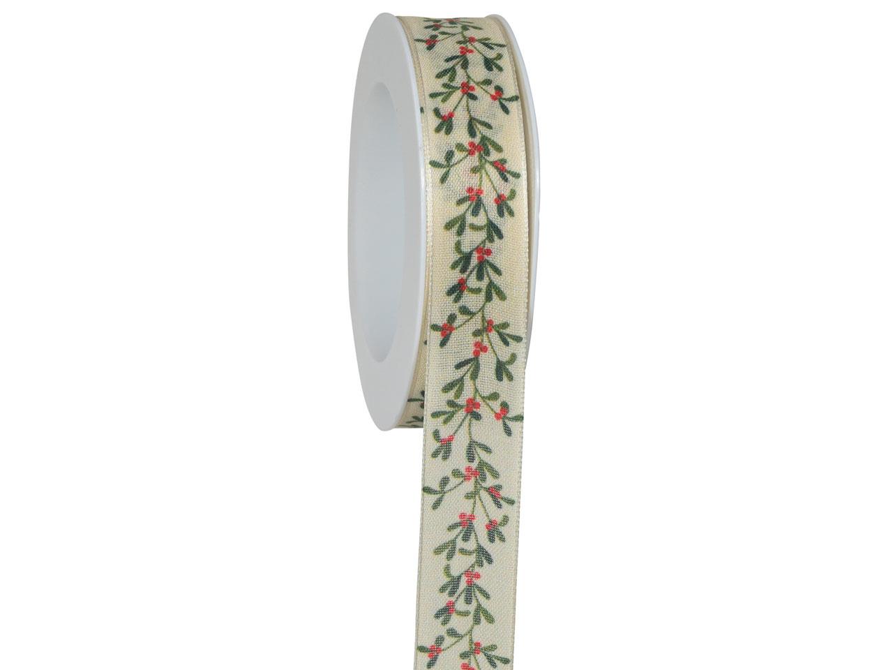 Band Mistelgirlande 25 mm 18 Meter creme 021