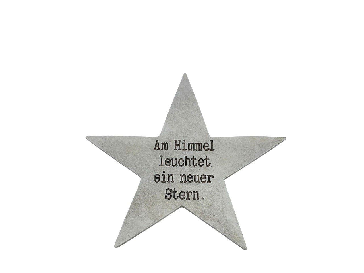 Stern liegend Am Himmel leuchtet ein.. Polyresin creme D16cm