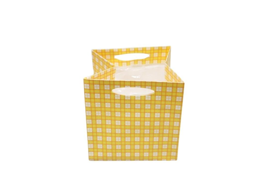 Tasche Quadro Kunststoff gelb D10,5x10,5cm Tasche Quadro Kunststoff gelb D10,5x10,5cm