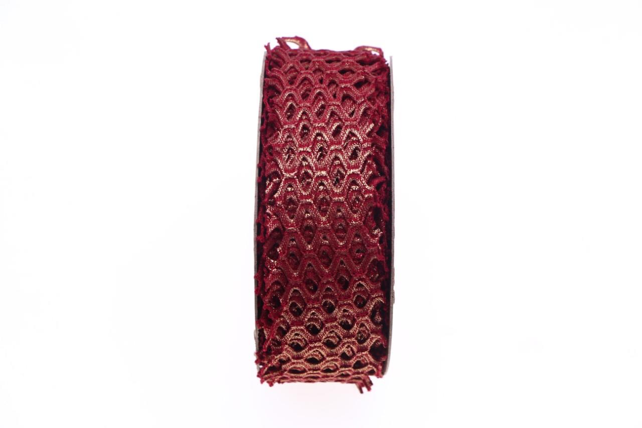 Band Belgien 40 mm 15 Meter bordeaux-gold 124