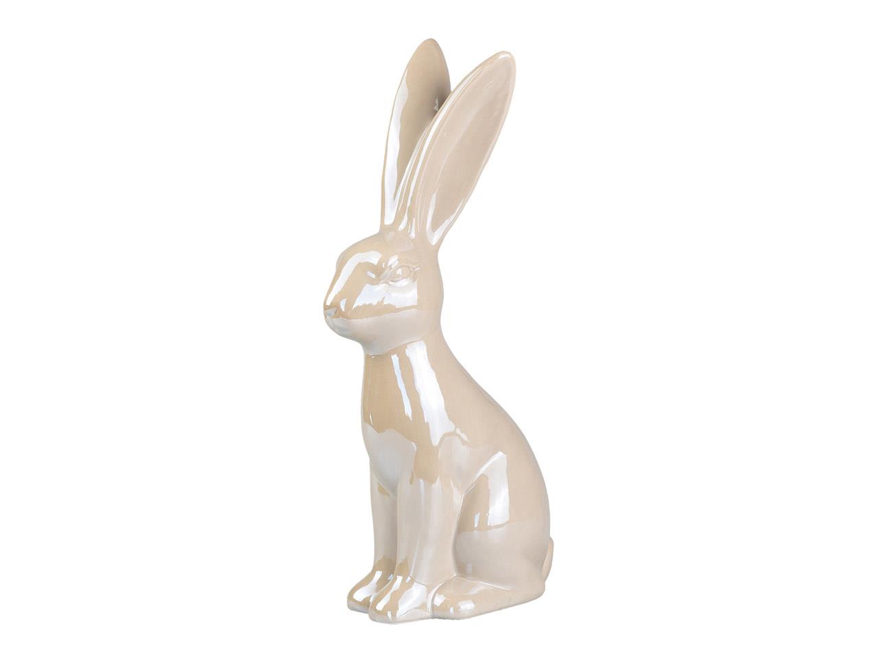 Hase Keramik beige-glanz H49,5cm