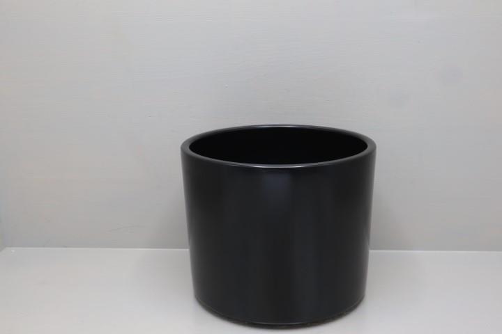 Keramikübertopf 17cm schwarz-matt Serie 411