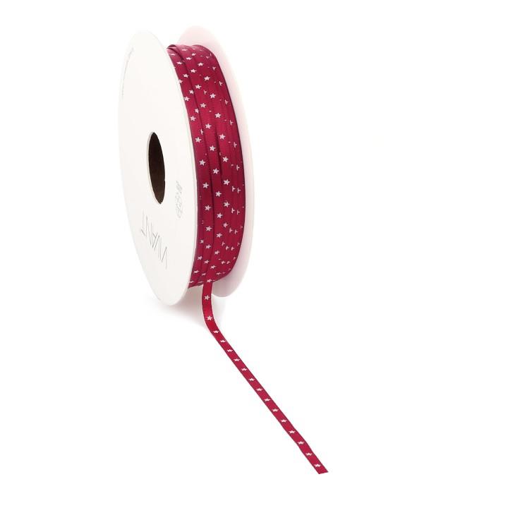 Band Small Stars 3 mm 50 Meter Farbe 21 bordeaux-rot