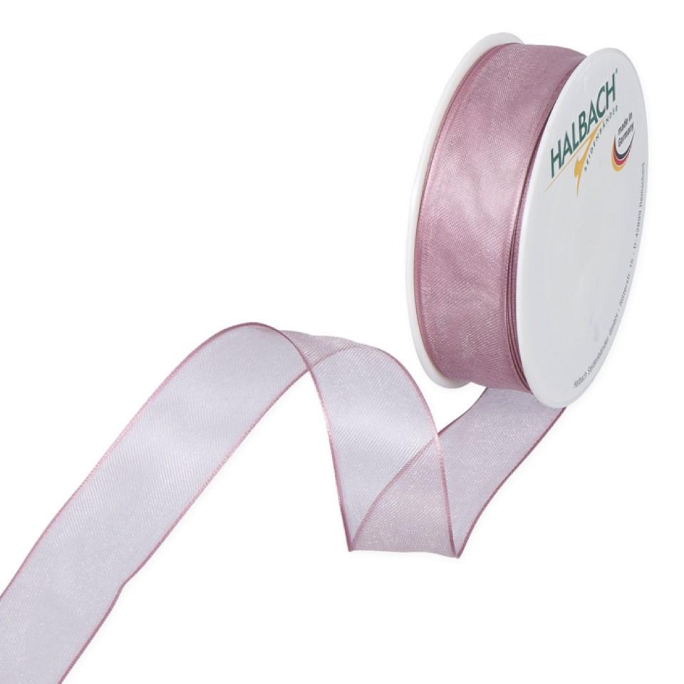 Organza m.Draht 25mm altrosa510